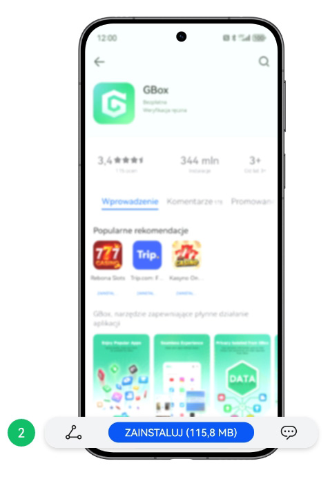 Krok 2: instalacja aplikacji GBox