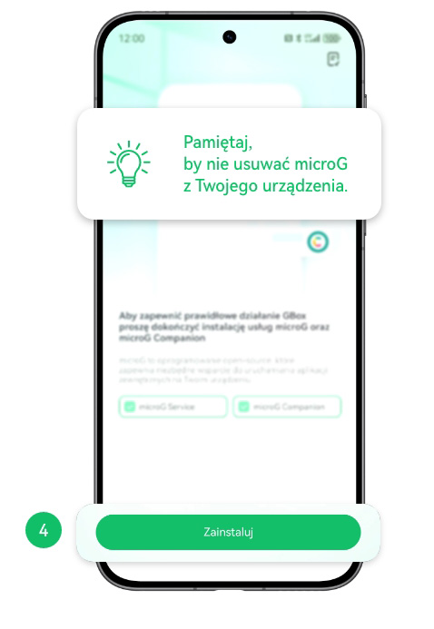 Krok 4: instalacja usługi microG